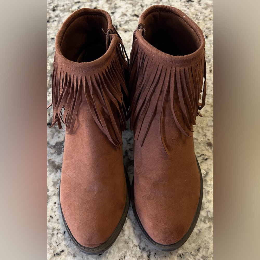 Suede Fringe Booties - Picture 3 of 7